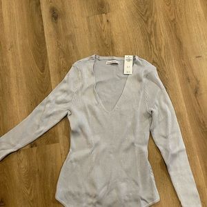NWT Abercrombie Long-Sleeve Squareneck Sweater Bodysuit